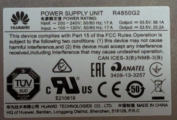 512330b6-6f0c-4335-872d-0e49a7635039~1 Huawei R4850G2 Ladegerät inkl. T2HG-Platine