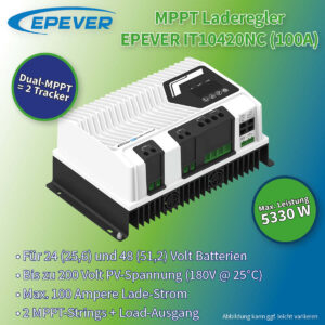 EPEVER MPPT Laderegler IT10420NC (IT-NC G3-100A) 5,3 kWp