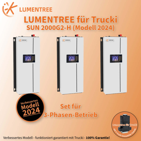 SUN 2000 3er 3er Set Lumentree SUN 2000 für Trucki - Set für 3 Phasen