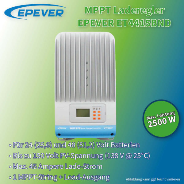 ET4415BND (45A) EPEVER MPPT Laderegler ET4415BND (45A) 2,5 kWp